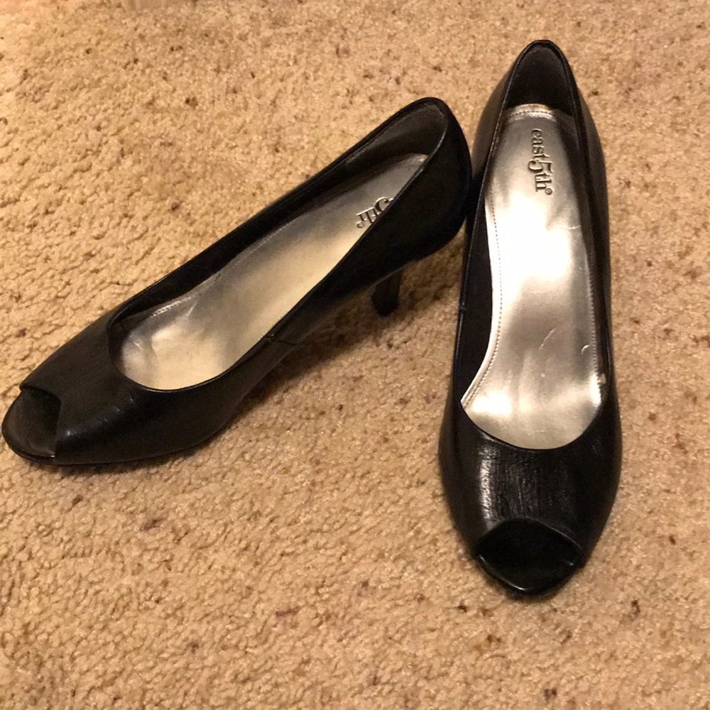 Peep toe heels